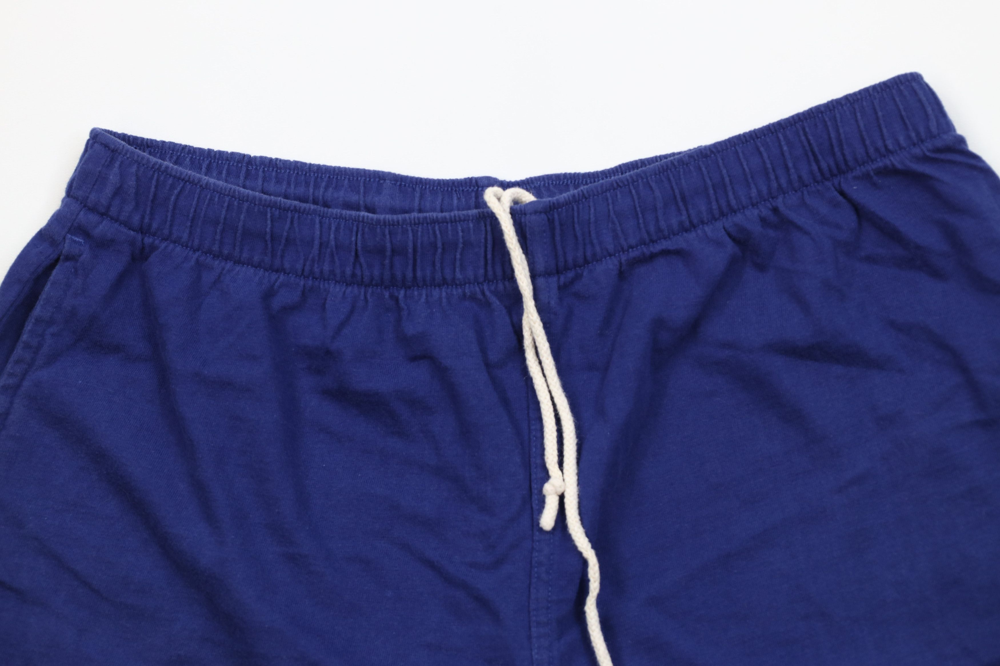 Vintage Vintage 90s Streetwear Blank Cotton Above Knee Shorts Blue Size US 34 / EU 50 - 2 Thumbnail