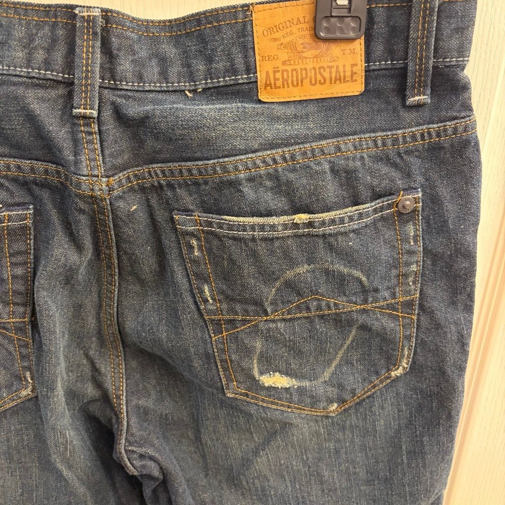 Aeropostale Men's Aeropostale Blue Driggs Slim Bootcut Jeans Waist 38 Size US 38 / EU 54 - 6 Thumbnail