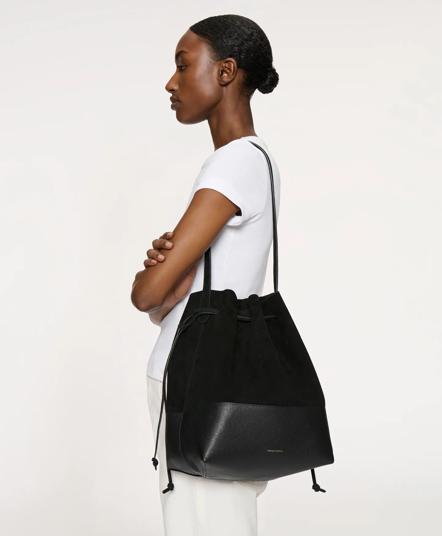 Mansur Gavriel os11x0326 Size: OS / Drawstring Cabas Bag in Black Size ONE SIZE - 2 Thumbnail
