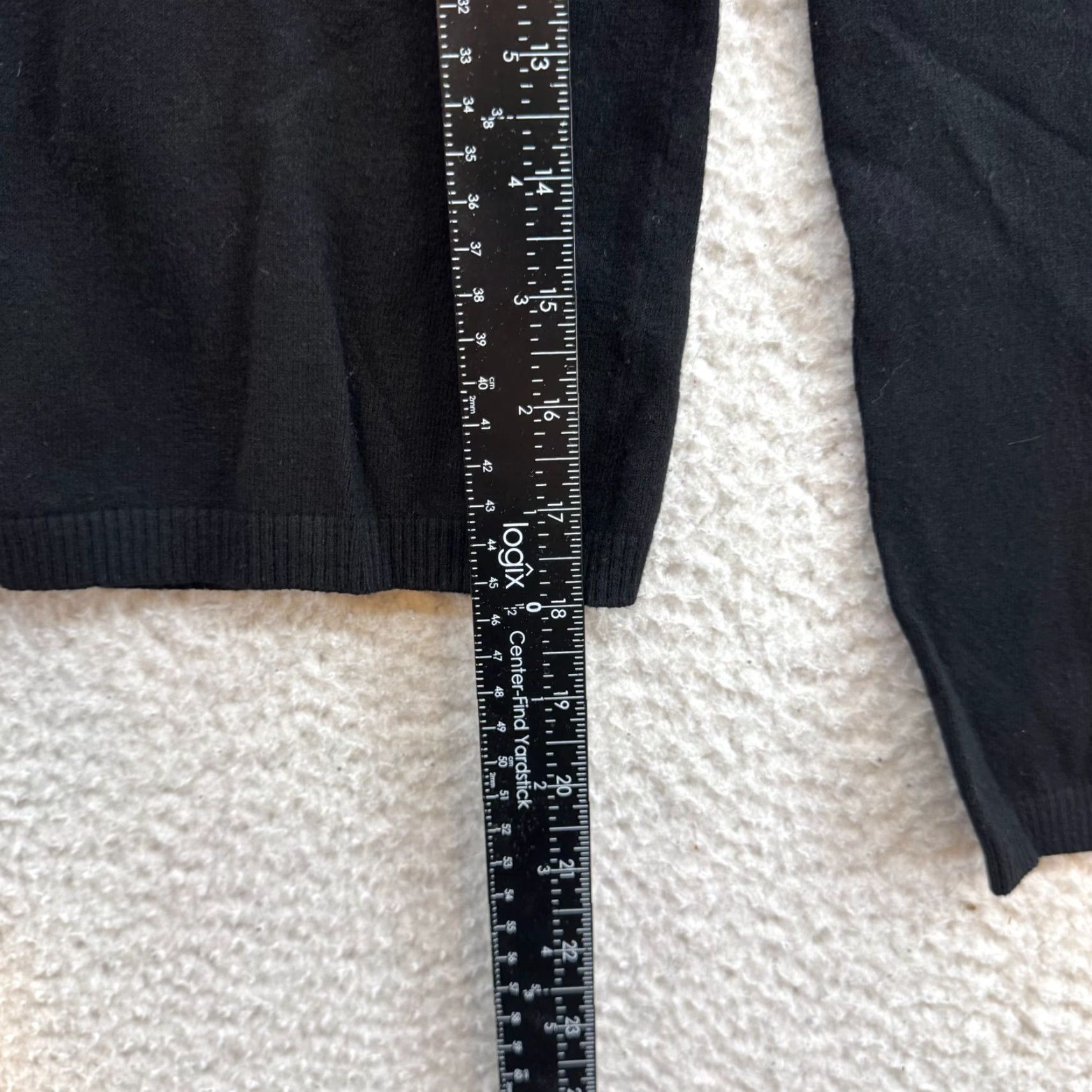 Armani Exchange Y2K Vintage Top XS Black Knit Long Sleeve Criss Cross Keyhole Neckline Corpcore Shirt Womens XS Black Knit Size XS / US 0-2 / IT 36-38 - 5 Thumbnail