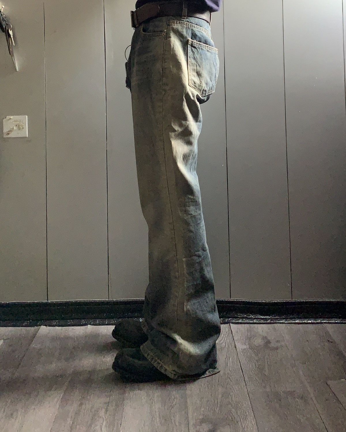 If Six Was Nine Vintage OOTJ Flared Wide Leg Jeans Size US 30 / EU 46 - 2 Thumbnail