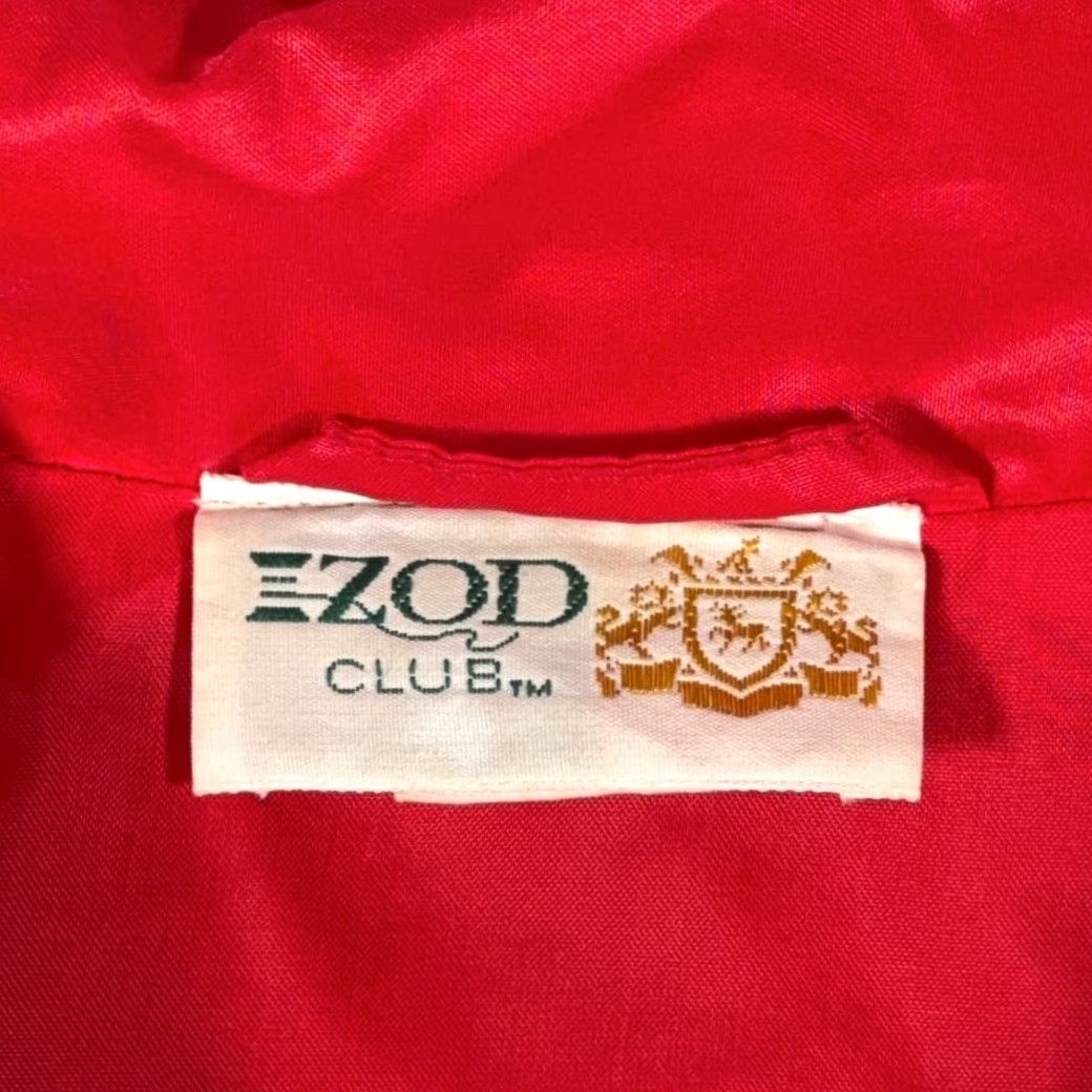 Izod VINTAGE Izod Jacket Windbreaker Nylon 80s Adult Large Red Jersey Mens Size US L / EU 52-54 / 3 - 4 Thumbnail