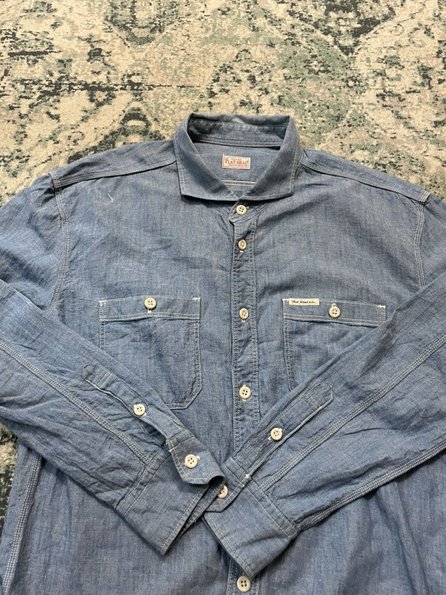 The Flat Head The Flat Head Japan Denime Selvedge Button Up Shirt Size US M / EU 48-50 / 2 - 19 Thumbnail