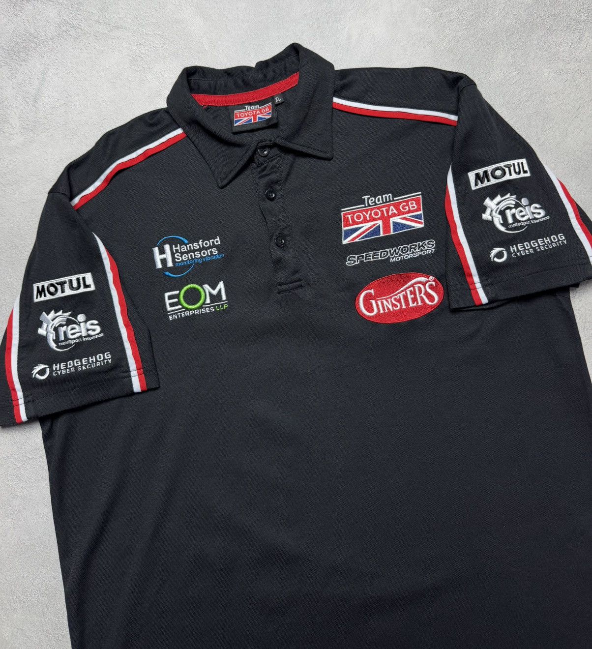 Vintage Toyota GB Team Corolla Racing Polo Shirt Logo Vintage Size US XL / EU 56 / 4 - 3 Thumbnail