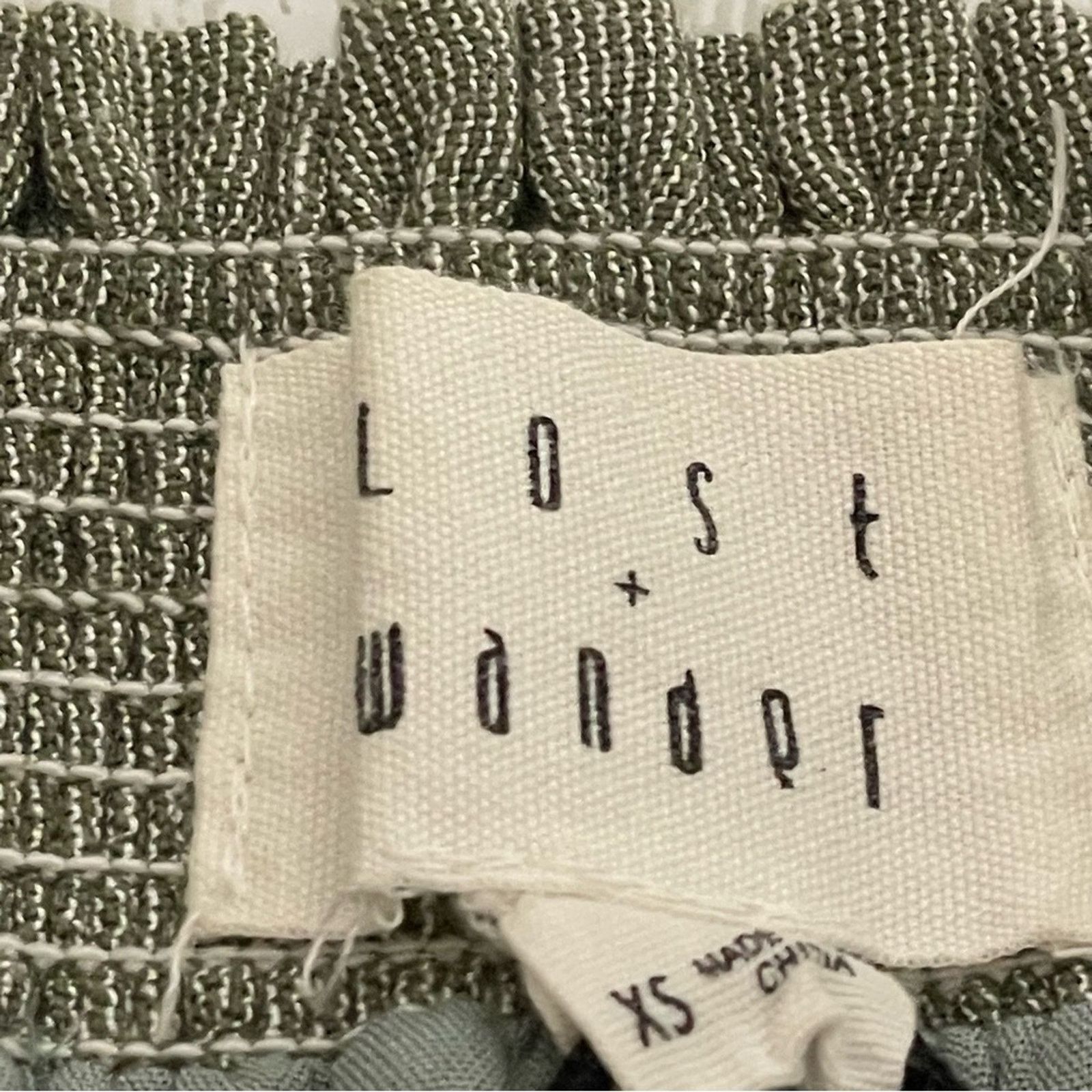 Other Lost + Wander Olive Green Strapless Romper XS Pockets NWOT Size 25" / US 0 / IT 36 - 8 Thumbnail