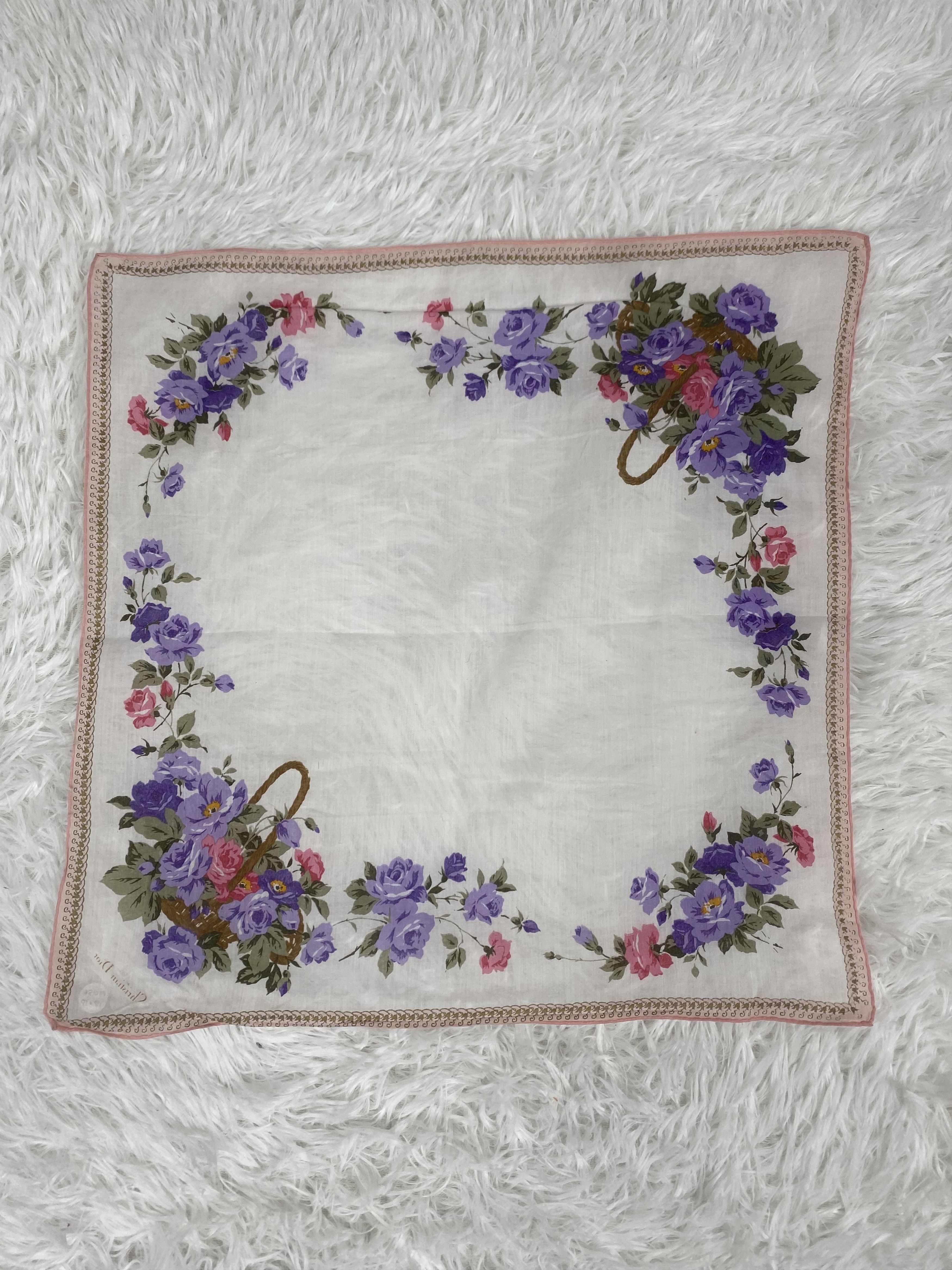 Vintage Vintage Christian Dior Handkerchief PH0156 Size ONE SIZE - 4 Thumbnail