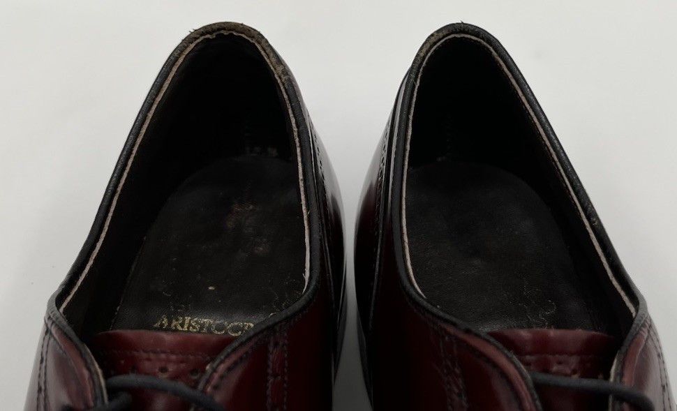 Johnston & Murphy Vintage Johnston & Murphy Aristocraft Oxblood Cordovan 12AAA Size US 12 / EU 45 - 9 Thumbnail