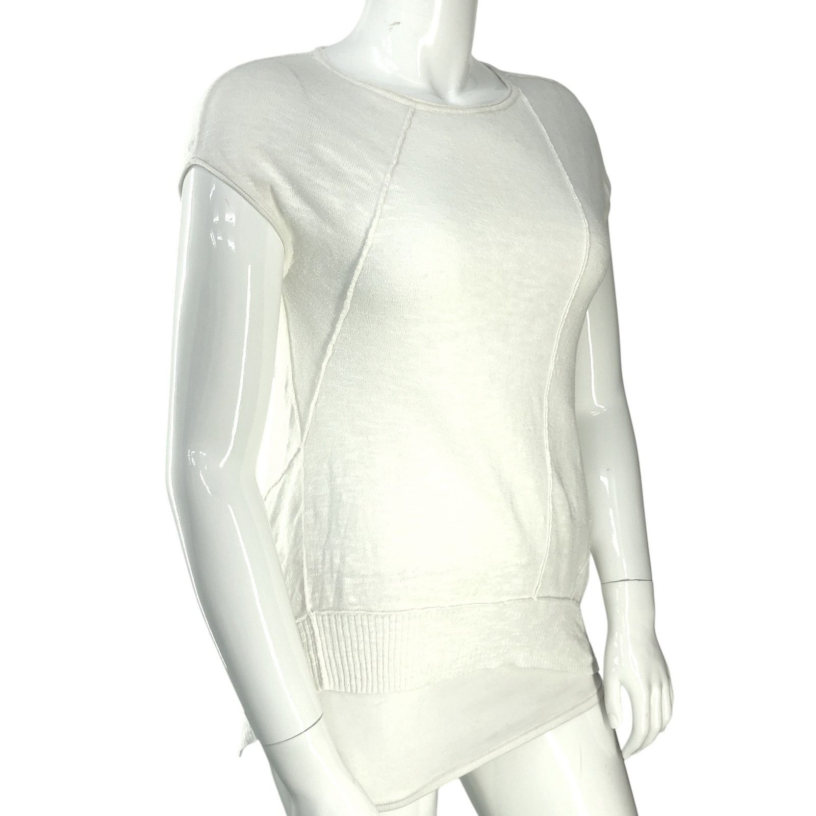 Eileen Fisher Eileen Fisher Sz PM Top Organic Linen Cotton Slub Asymmetric Size M / US 6-8 / IT 42-44 - 10 Thumbnail