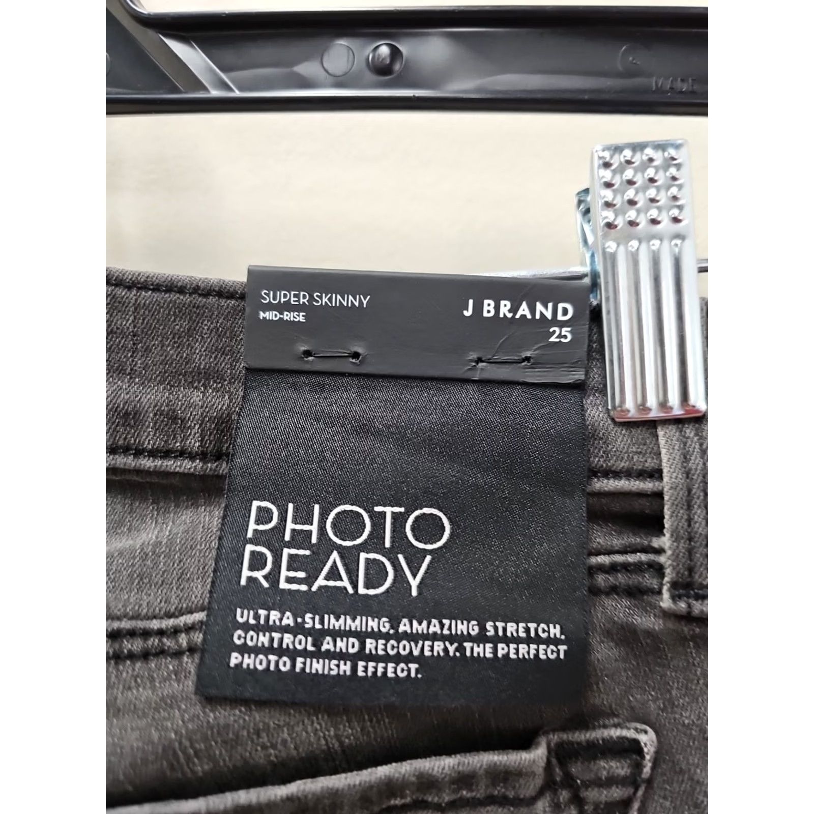 J Brand J Brand Photo Ready Jeans Slim Skinny MID Rise Stretch Black 25 Size 42" / US 20 - 5 Thumbnail