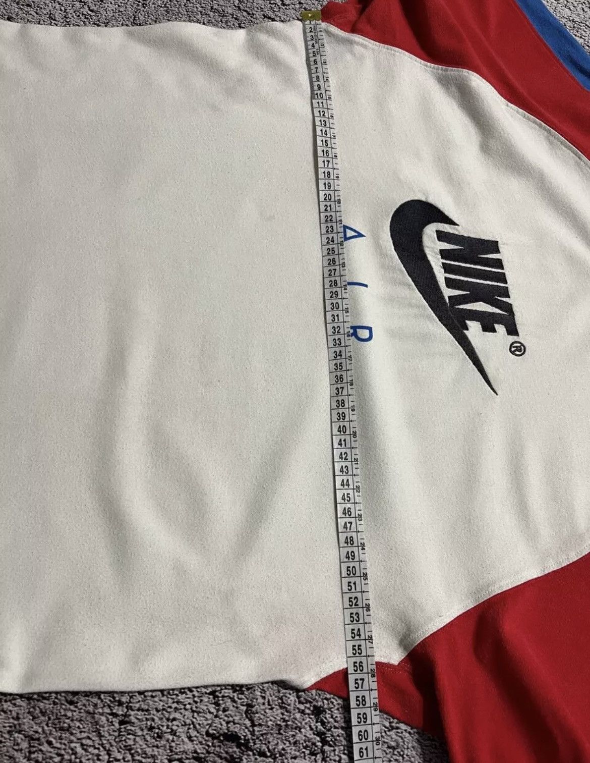 Nike × Vintage Vintage Nike Air T-Shirt Streetwear Big Embroidered Logo Y2K Size US XL / EU 56 / 4 - 11 Thumbnail