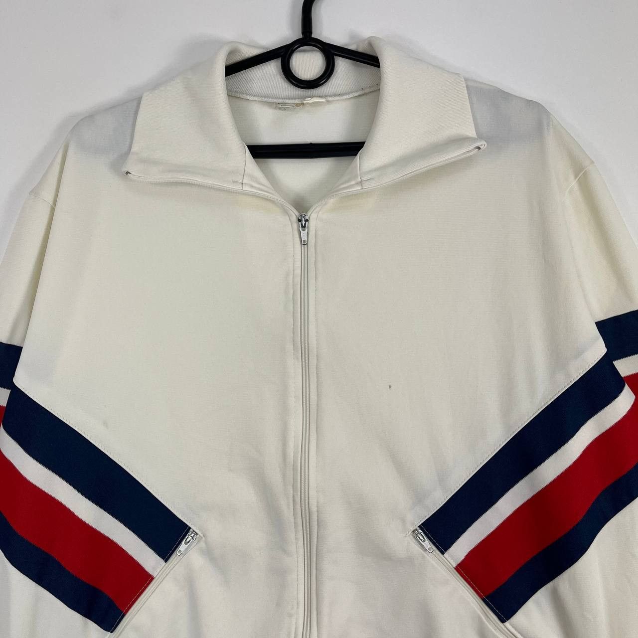 Adidas Vintage Adidas Track Jacket 90s Made in France White Size M Size US M / EU 48-50 / 2 - 2 Thumbnail