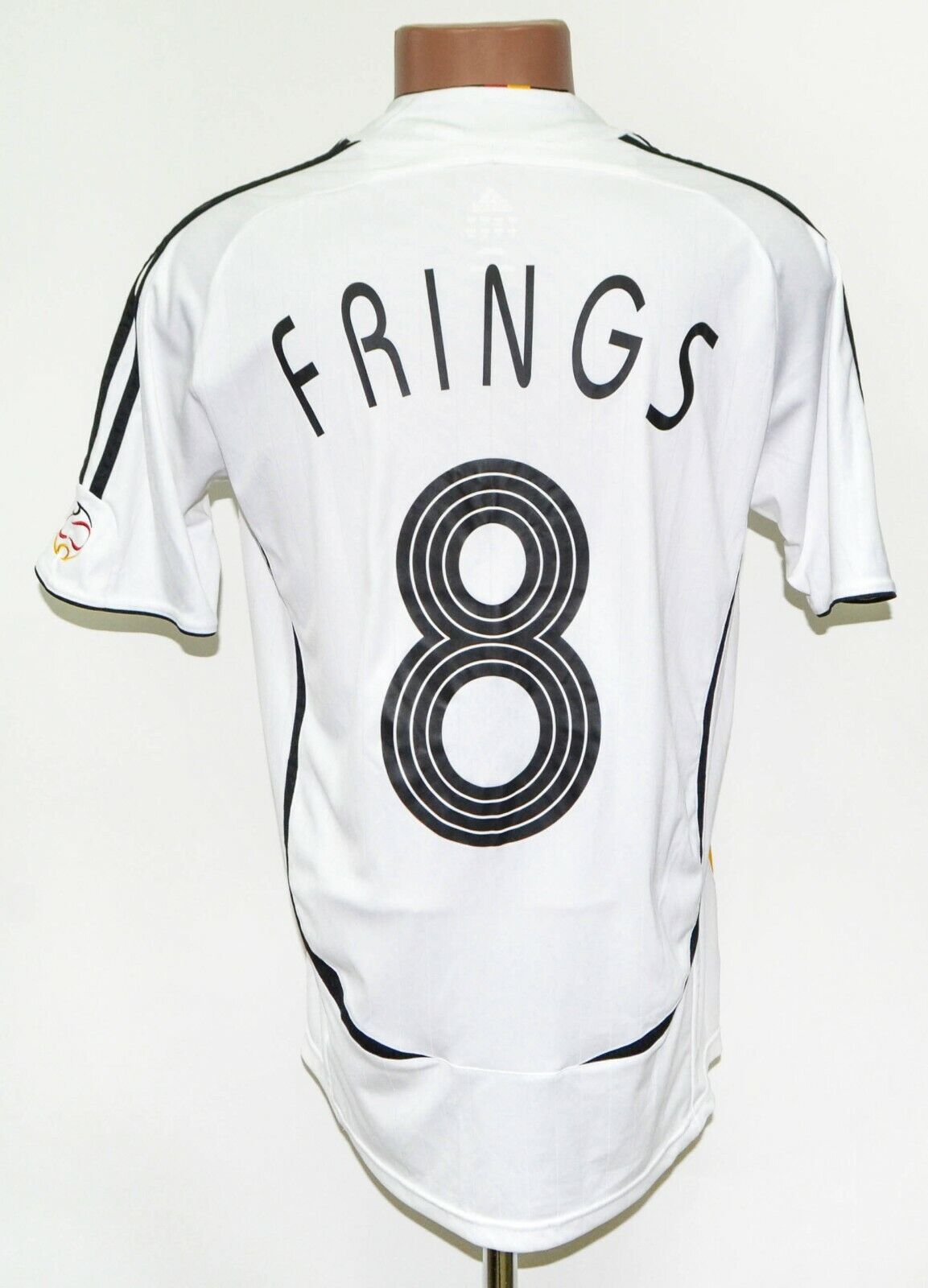 Image of Germany 2005/2006/2007 Football Adidas Size S 8 Frings in White, Men's