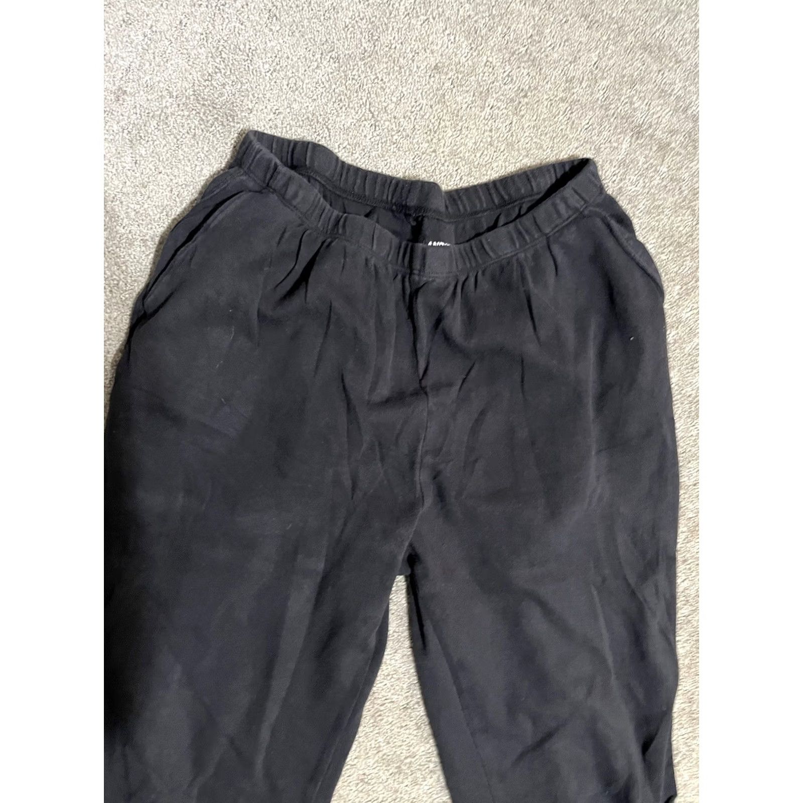 Lands' End Lands' End Women's Black Sport Knit Tapered Leg Pocket Joggers Pant PM Petite XS-XL? (Original size PM) Size 32" / US 10 / IT 46 - 2 Thumbnail
