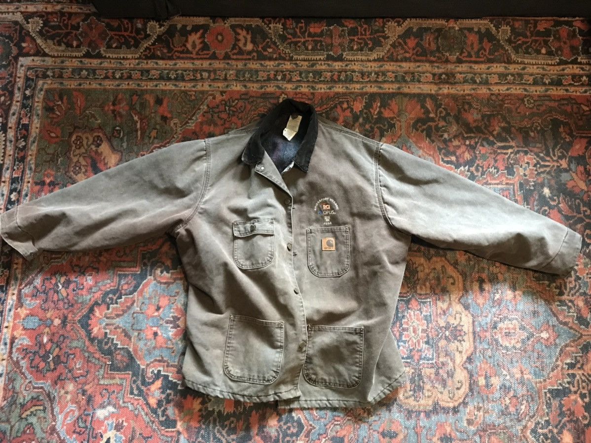 Image of Vintage Carhartt Barn Chore Jacket in Brown, Men's (Size 2XL)