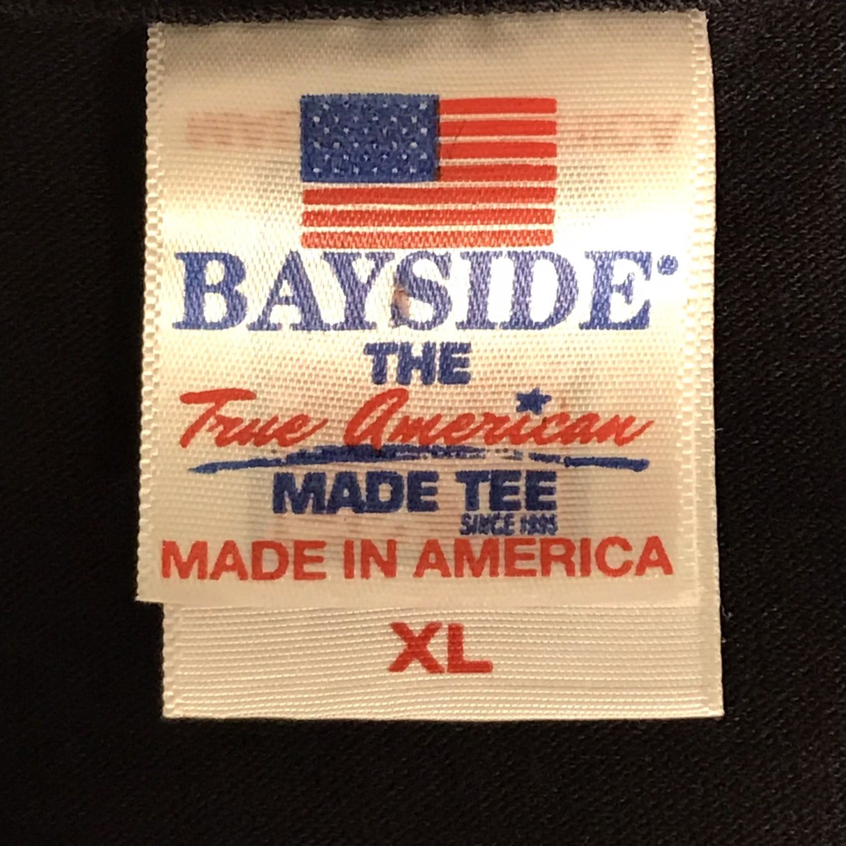 Vintage VINTAGE Bayside Men T-Shirt XL Black Betsy Ross American Flag Graphic Short Sleeve Crew Neck USA Marines 90s Patriot Size US XL / EU 56 / 4 - 3 Thumbnail