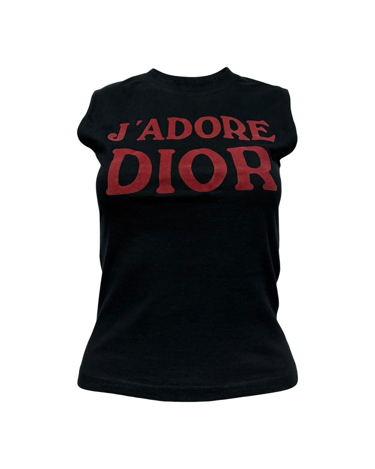 Dior CHRISTIAN DIOR F/W 2002 "J'ADORE DIOR" Logo Tank Top Size XS / US 0-2 / IT 36-38 - 1 Thumbnail