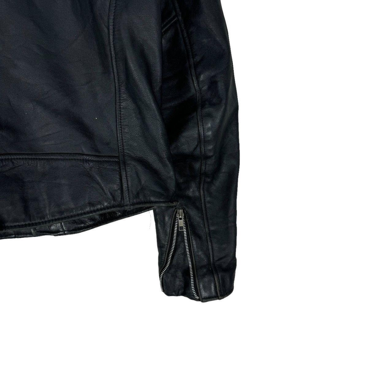 Japanese Brand ☀️HOUSTON DOUBLE COLLAR BIKERS LEATHER JACKET Size US M / EU 48-50 / 2 - 6 Thumbnail