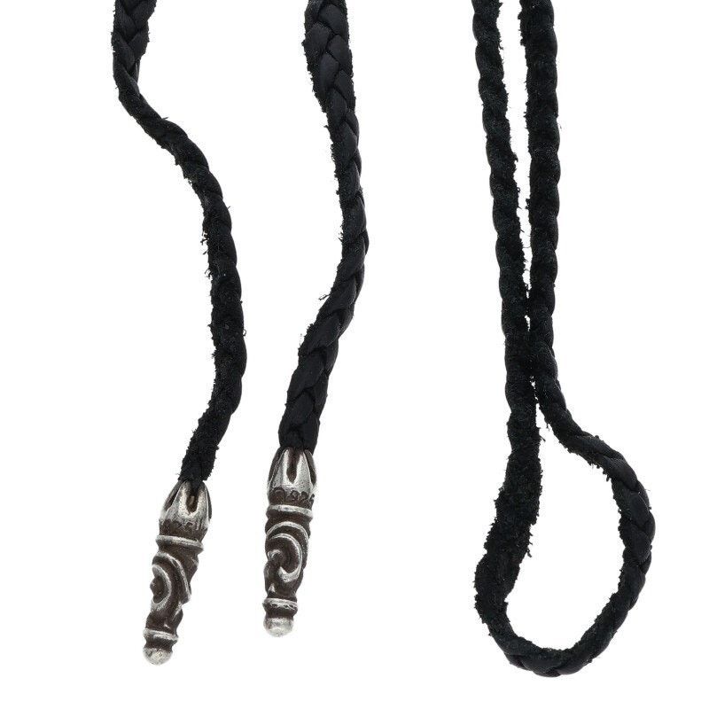 Chrome Hearts Chrome Hearts Leather Braid Silver Necklace Size ONE SIZE - 1 Thumbnail