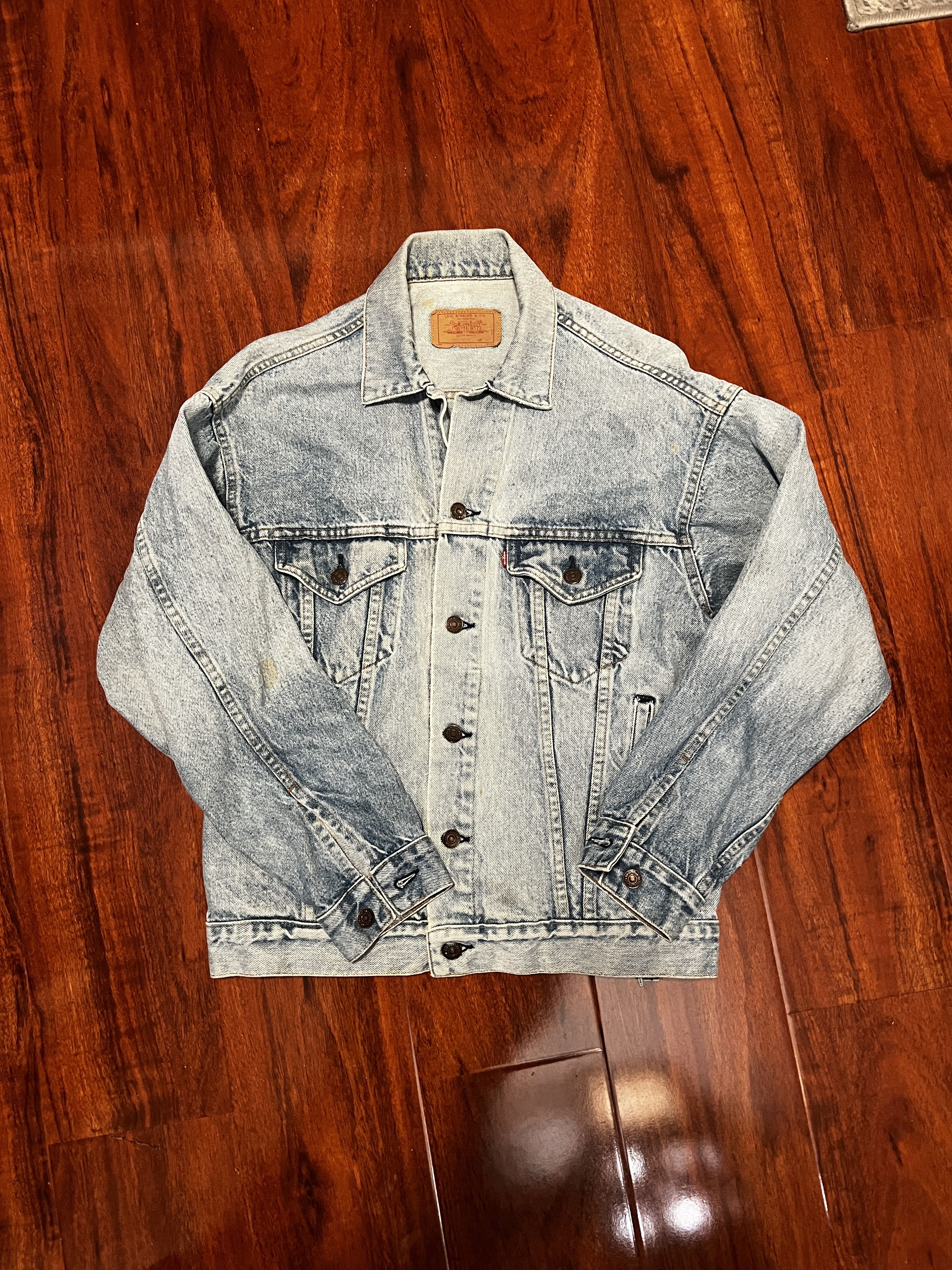 Levi's Vintage 90's Levis Washed Blue Denim Jacket Size US S / EU 44-46 / 1 - 1 Thumbnail
