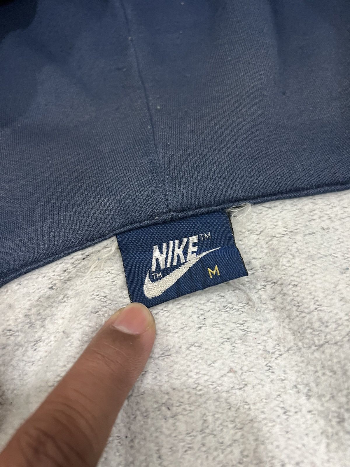 Nike Vintage 80s Nike Hoodie Zipper Blue Tag Size US M / EU 48-50 / 2 - 8 Thumbnail