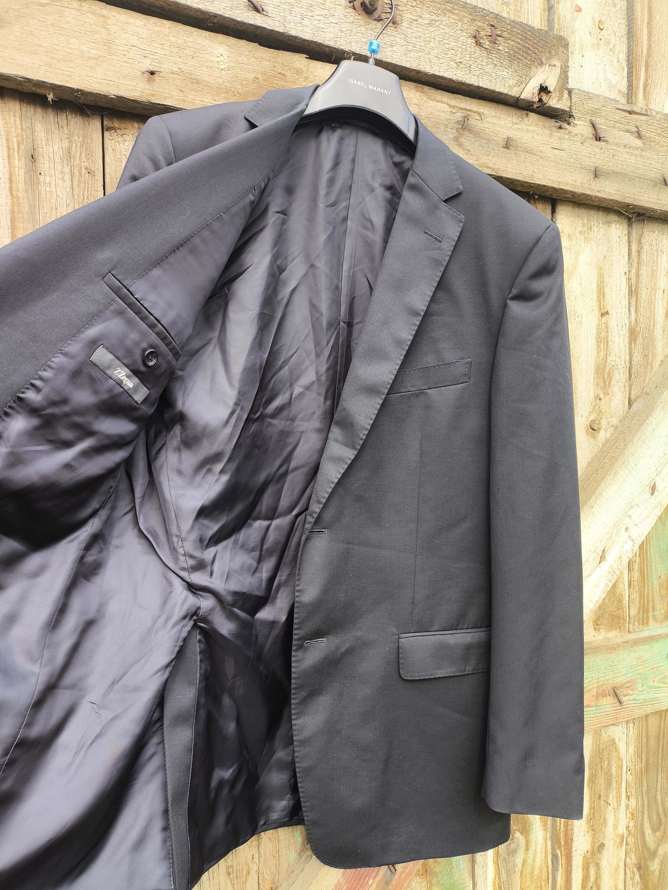 Z Zegna Z Zegna Black wool suit 50 Size 50L - 3 Thumbnail