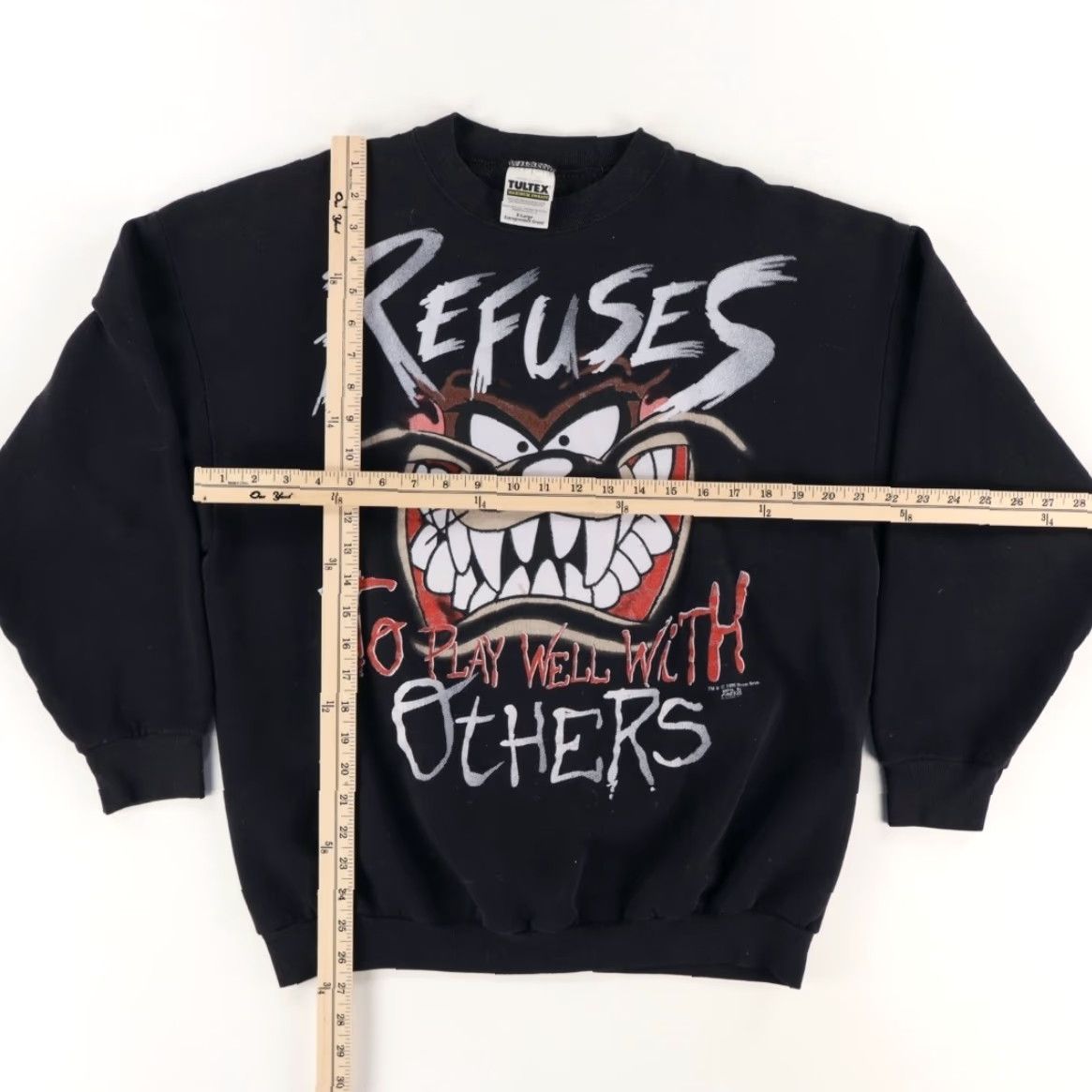 Tultex VTG Tultex Freeze Tasmanian Devil Sweatshirt Black Men's XL Shirt Size US XL / EU 56 / 4 - 3 Thumbnail