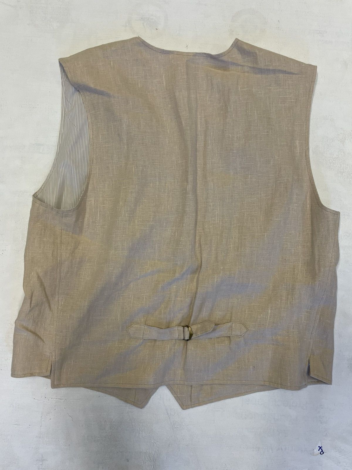 Paul Stuart Linen Waistcoat Size 44R - 2 Thumbnail