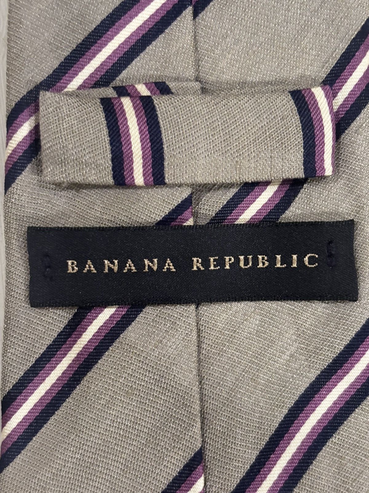 Banana Republic Gray striped necktie.ma0211 Size ONE SIZE - 10 Thumbnail