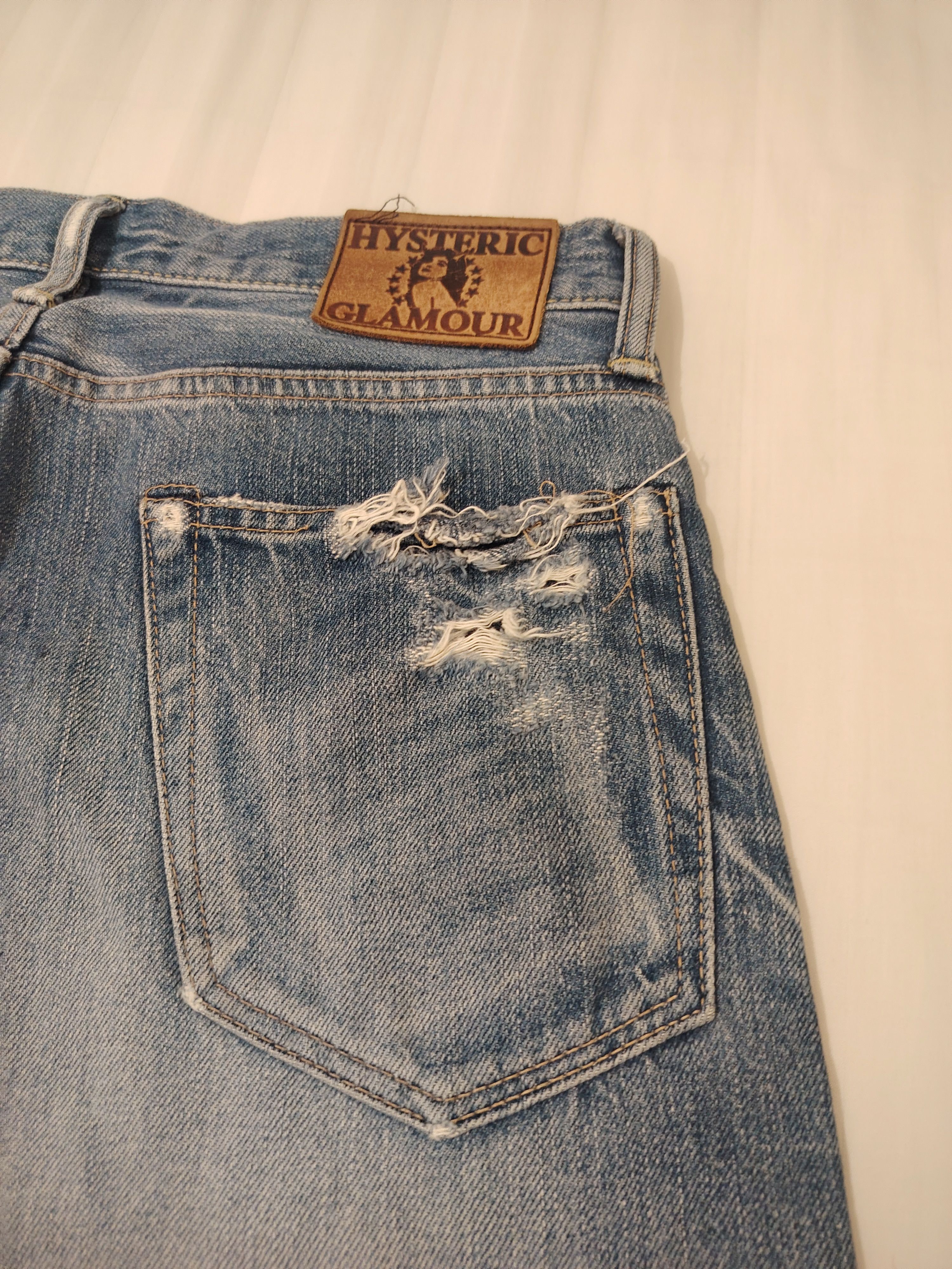 Hysteric Glamour Thrashed Distressed Hysteric Glamour Studded Selvedge Jeans Size US 30 / EU 46 - 21 Thumbnail