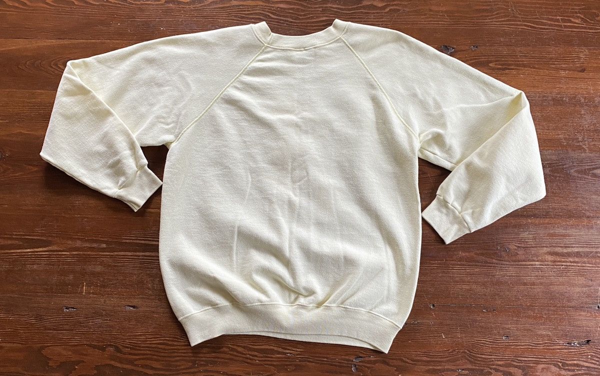 Hanes × Vintage Vintage 80’s Fox Hunt Yellow Raglan Crewneck Sweatshirt Size US L / EU 52-54 / 3 - 11 Thumbnail