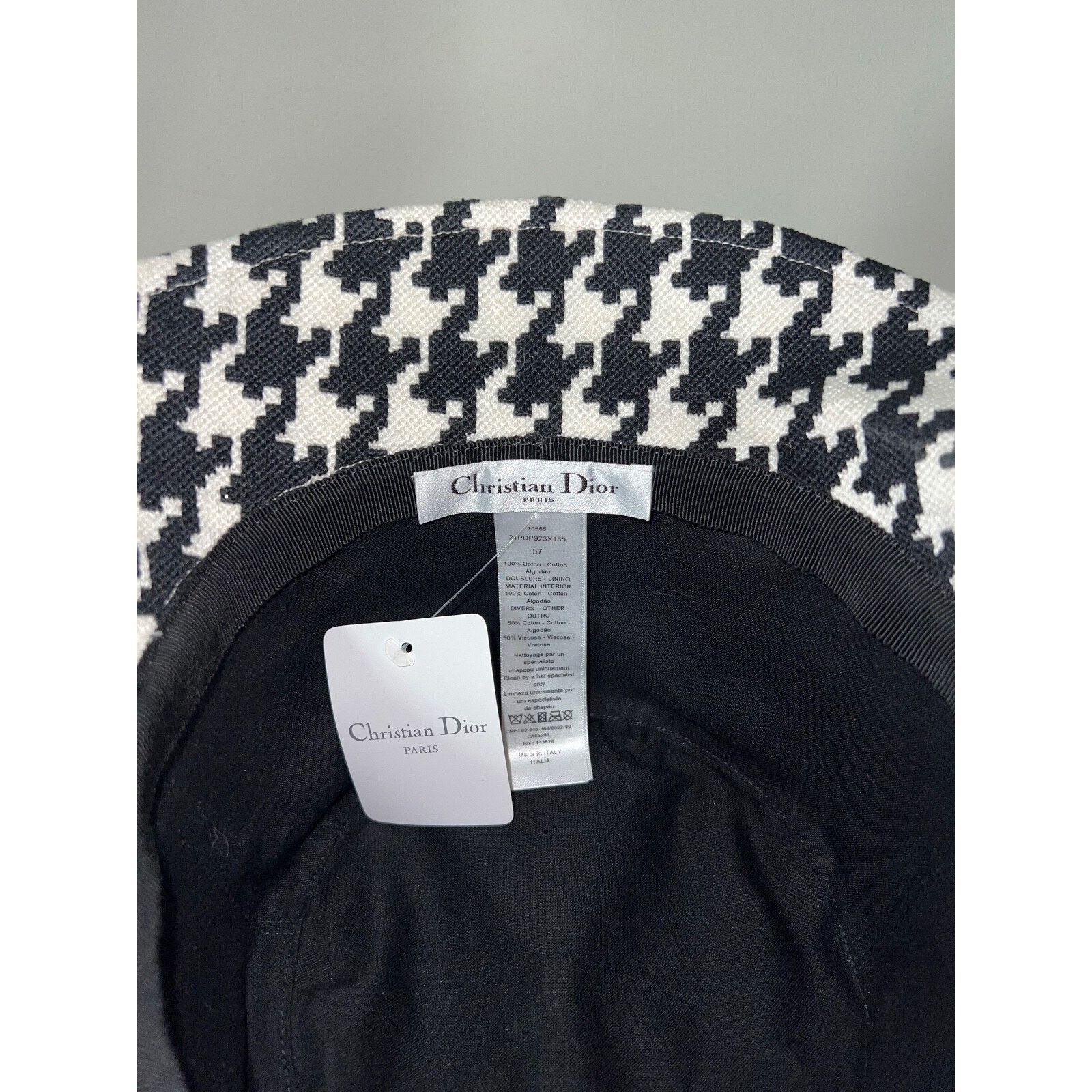 Dior Christian Dior Jacquard Cotton Logo Sun Bucket Hat 57 Size ONE SIZE - 8 Thumbnail
