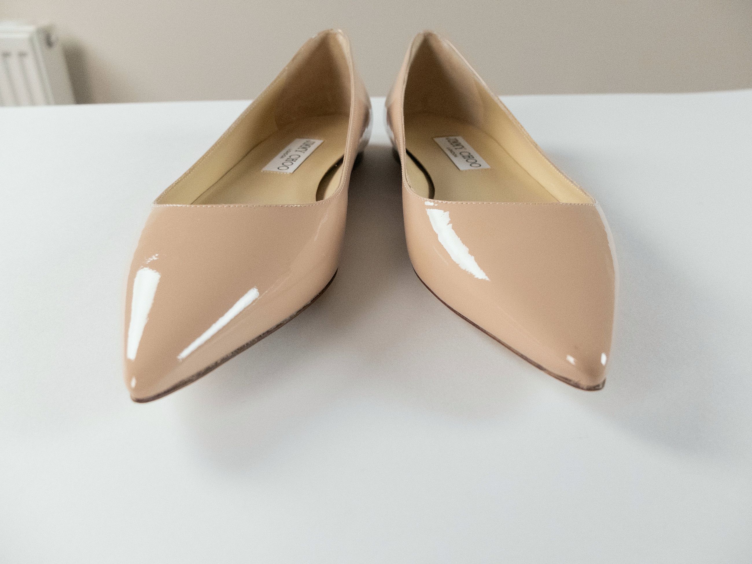 Jimmy Choo JIMMY CHOO Alina powder pink patent leather ballet flats 8.5 Size US 8.5 / IT 38.5 - 4 Thumbnail