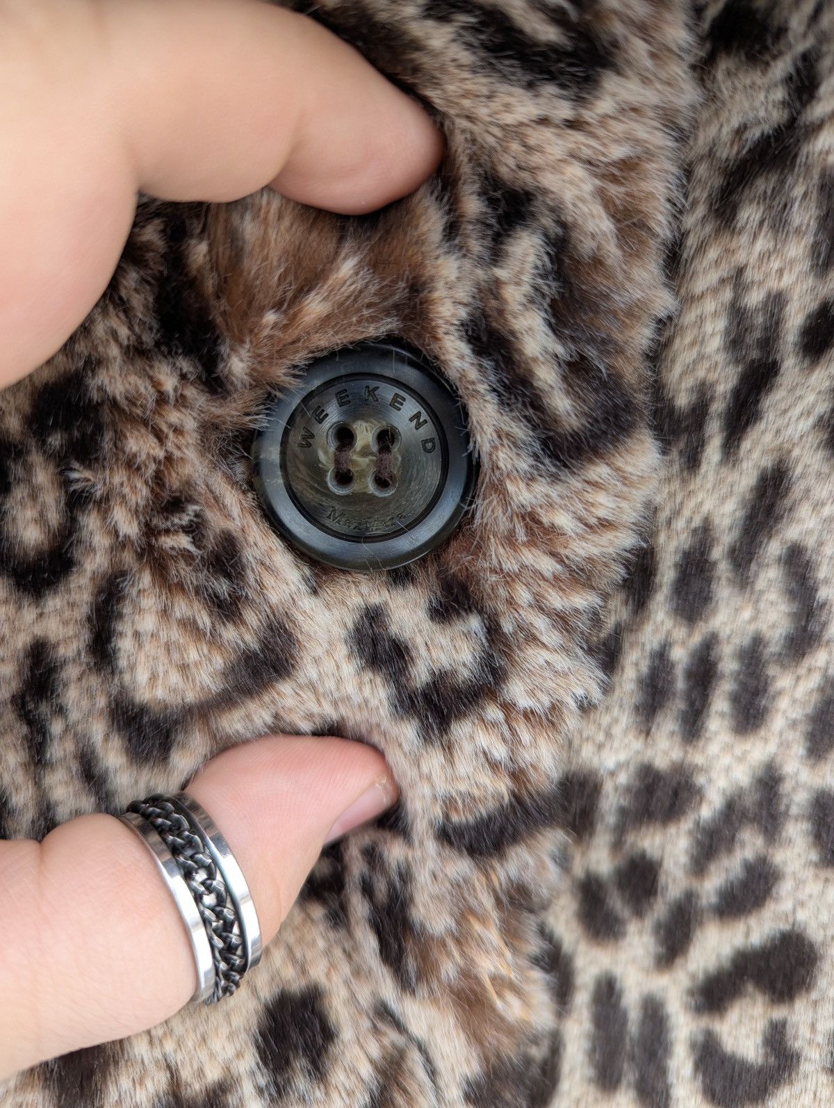 Weekend Max Mara Max Mara Faux Fur Coat Teddy Bear Leopard Print Size S / US 4 / IT 40 - 5 Thumbnail