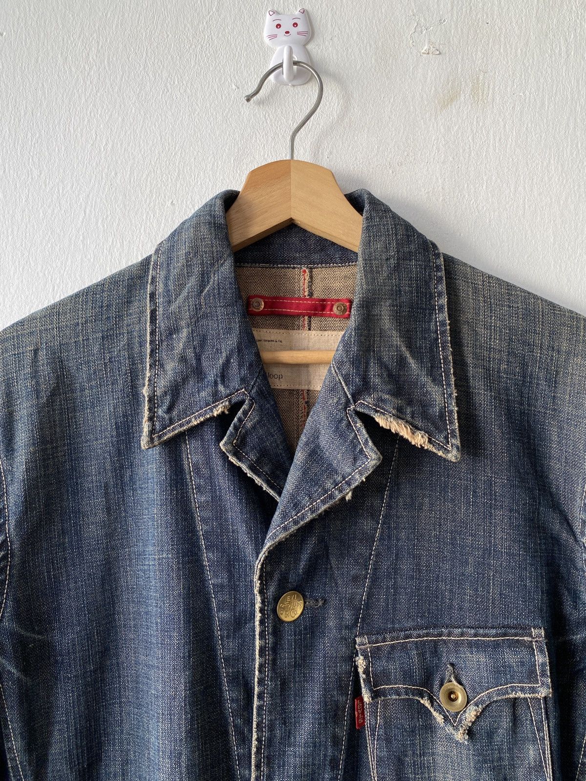 Levi's × Levi's Vintage Clothing × Vintage 2000s - Levi’s Redloop Workwear Design Denim Jacket Size US L / EU 52-54 / 3 - 5 Thumbnail