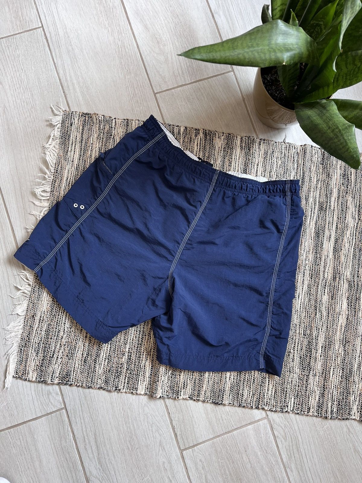 Nike × Vintage Vintage Nike Shorts sportswear blue white size L Size US 34 / EU 50 - 2 Thumbnail