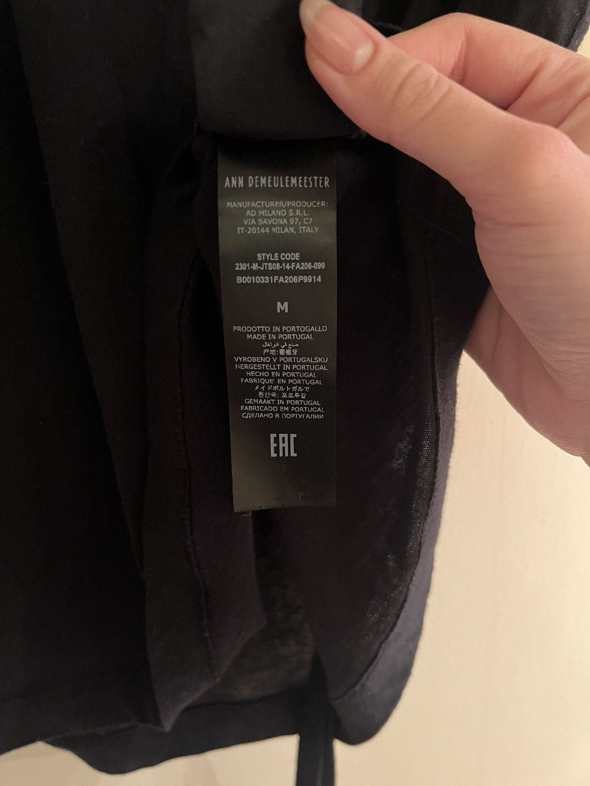 Ann Demeulemeester Ann Demeulemeester t-shirt Nuit Blanche Black Size M / US 6-8 / IT 42-44 - 6 Thumbnail