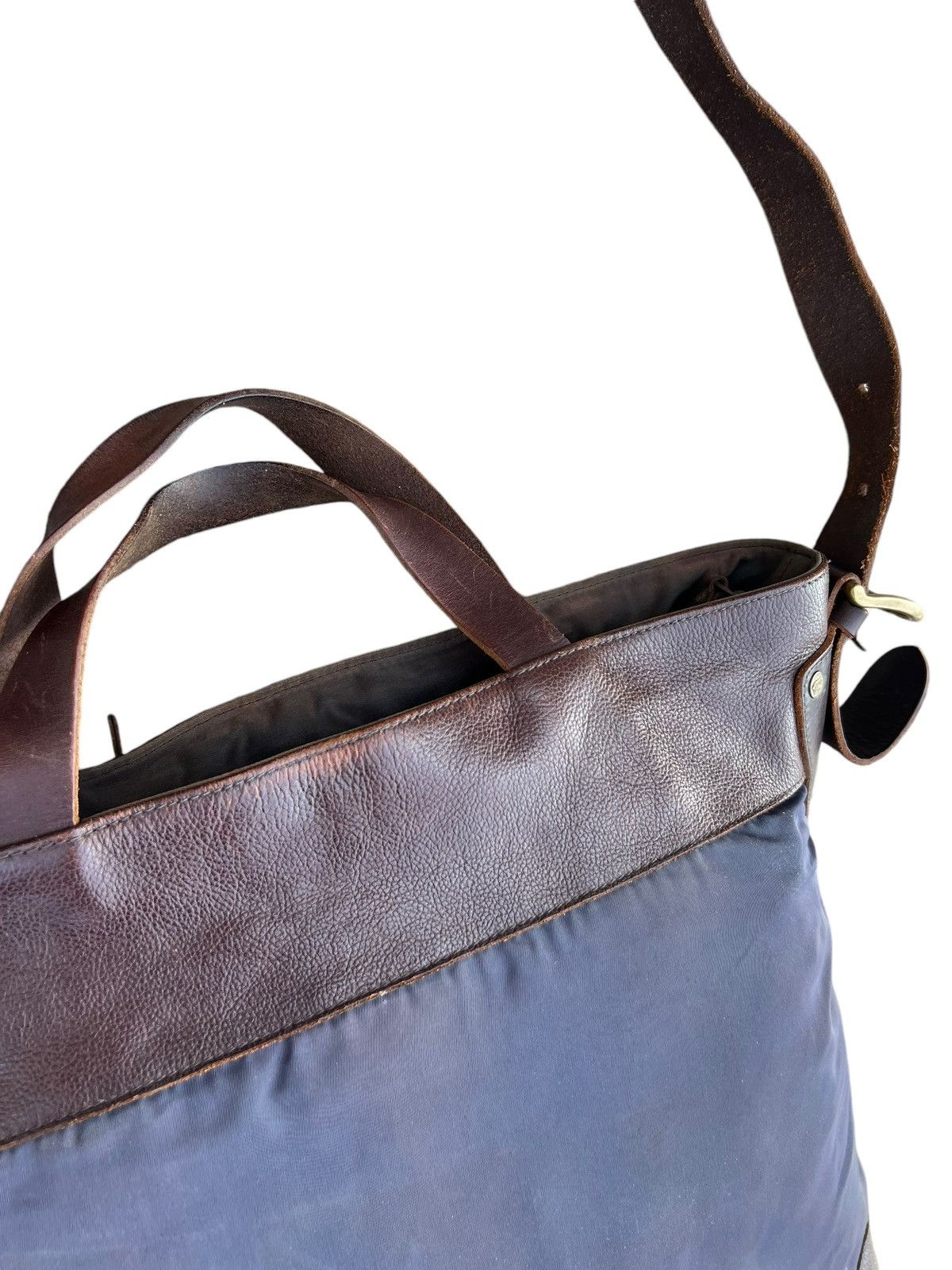 Il Bisonte Vintage IL BISONTE Sun Faded Nylon Leather 2 Way Bag Size ONE SIZE - 11 Thumbnail