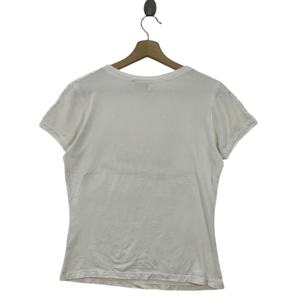 Vintage Vintage JEWELL EXCLUSIVE ITALY Sequinned Flower Tee Shirt Size XS / US 0-2 / IT 36-38 - 4 Thumbnail