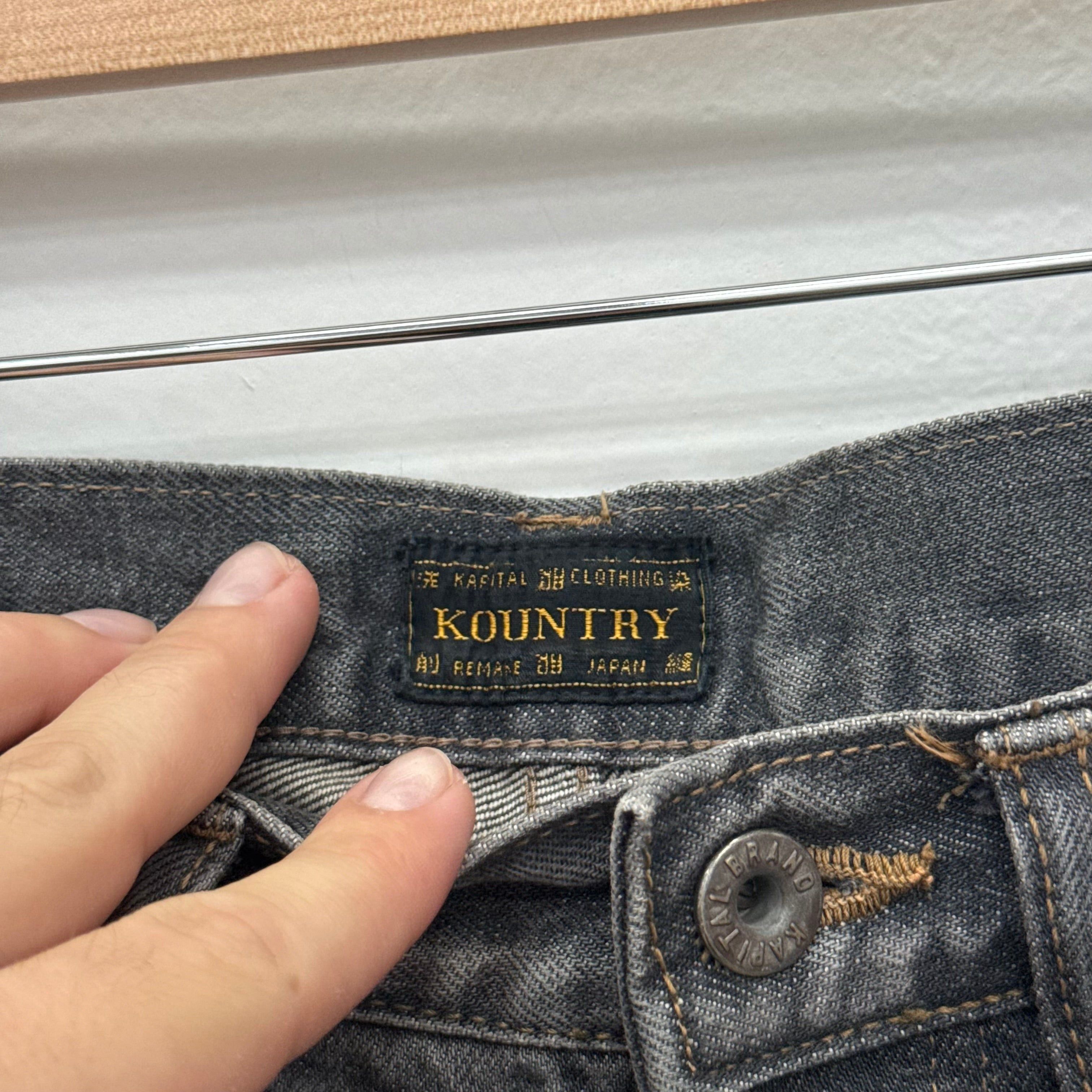 Kapital Kapital Grey Bones Denim Pants - Size 32 Size US 32 / EU 48 - 6 Thumbnail