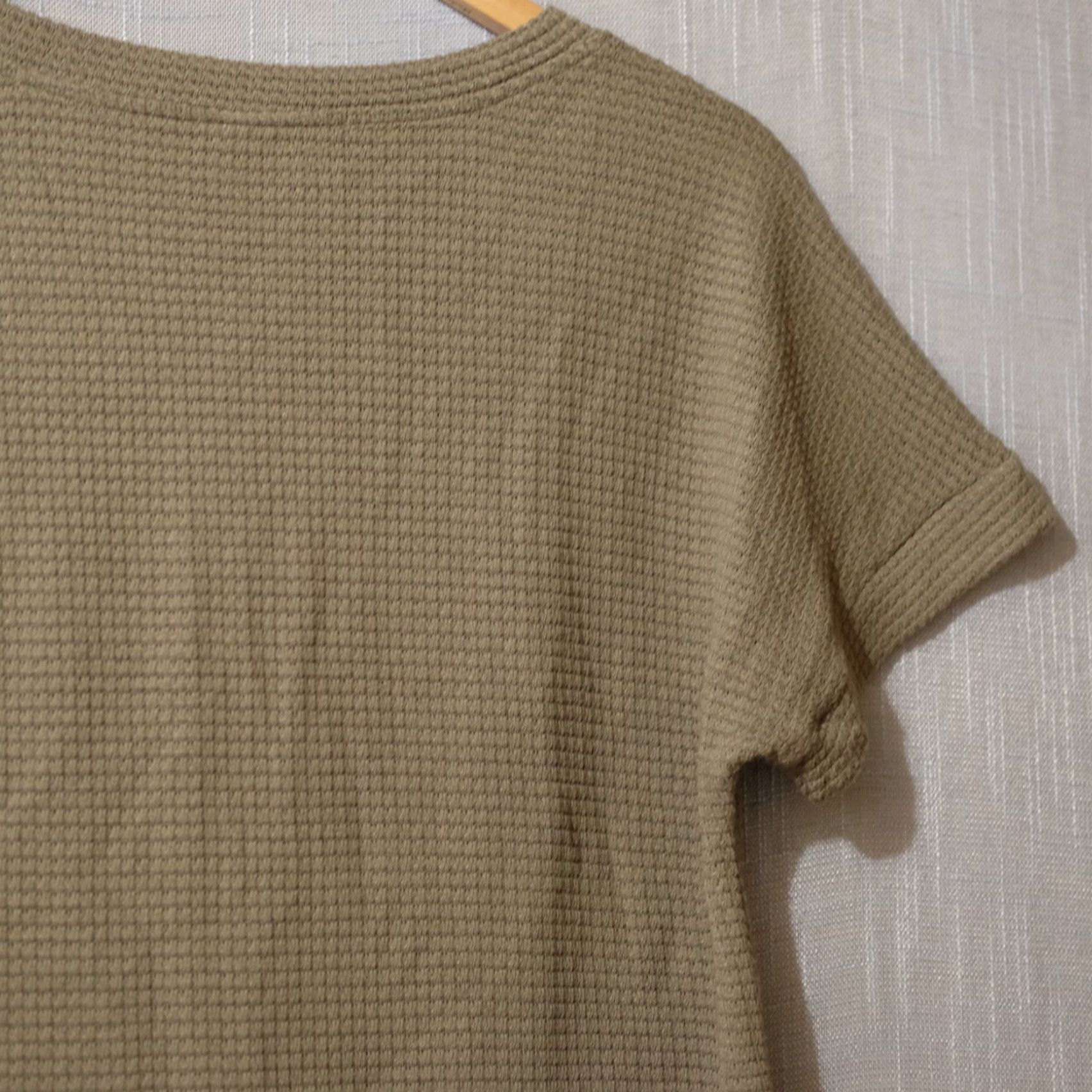 Vintage DOKOTOO Dolman Short Sleeve V-Neck Sweater Green Women's M Shirt Pullover Casual Lightweight Knit Size M / US 6-8 / IT 42-44 - 7 Thumbnail