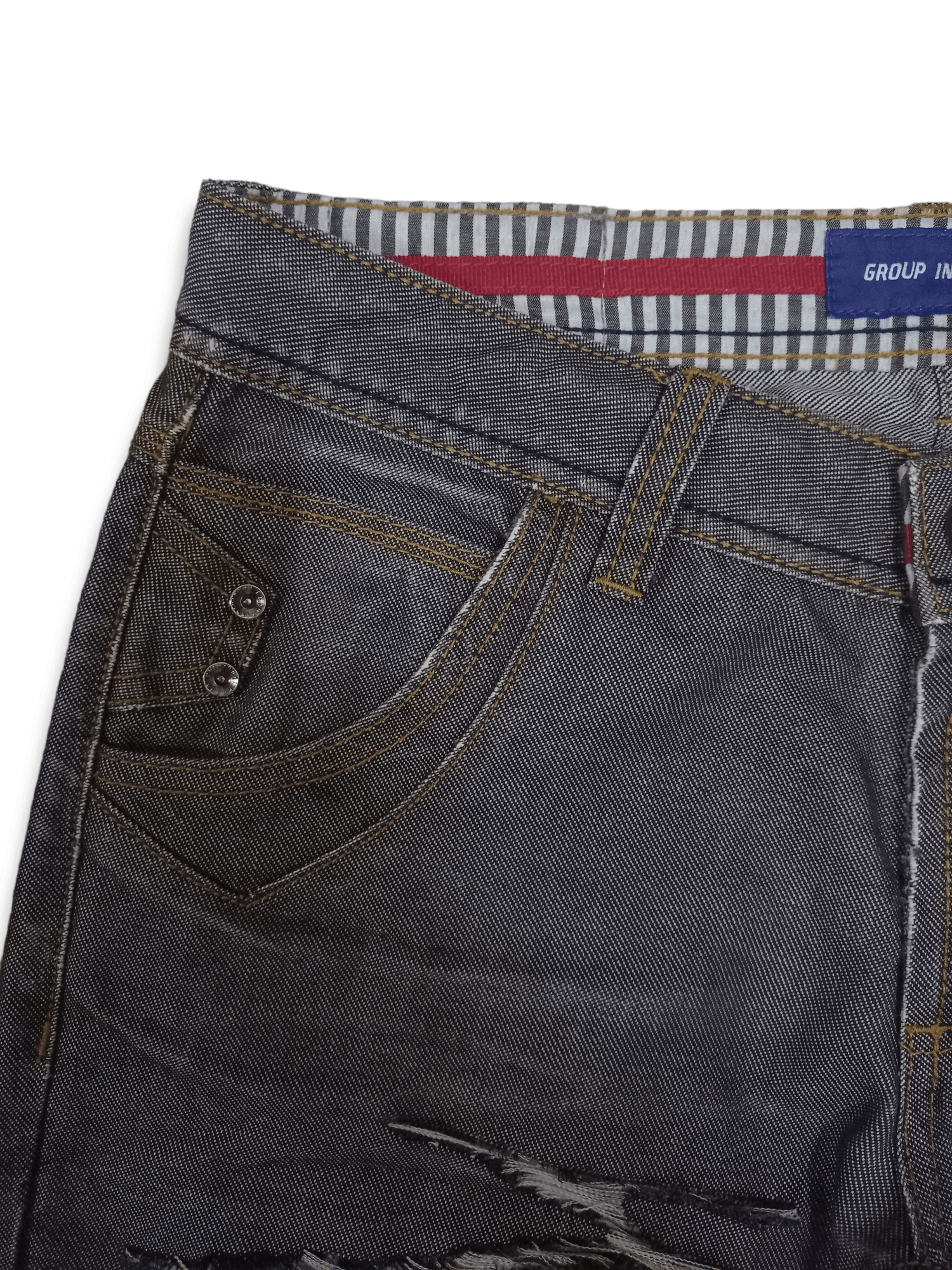 Japanese Brand Vintage Japanese Brand Reflected Grey Ripped Jeans 30x33 Size US 30 / EU 46 - 4 Thumbnail