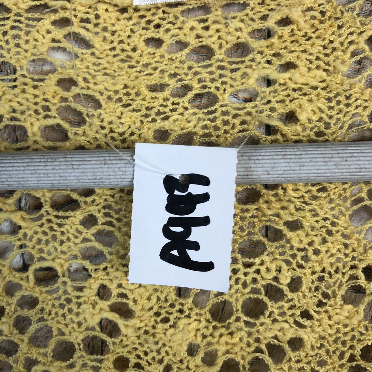 Japanese Brand C.O.L.Z.A yellow meshnet crochet Cardigan Knitwear #A943 Size M / US 6-8 / IT 42-44 - 11 Thumbnail