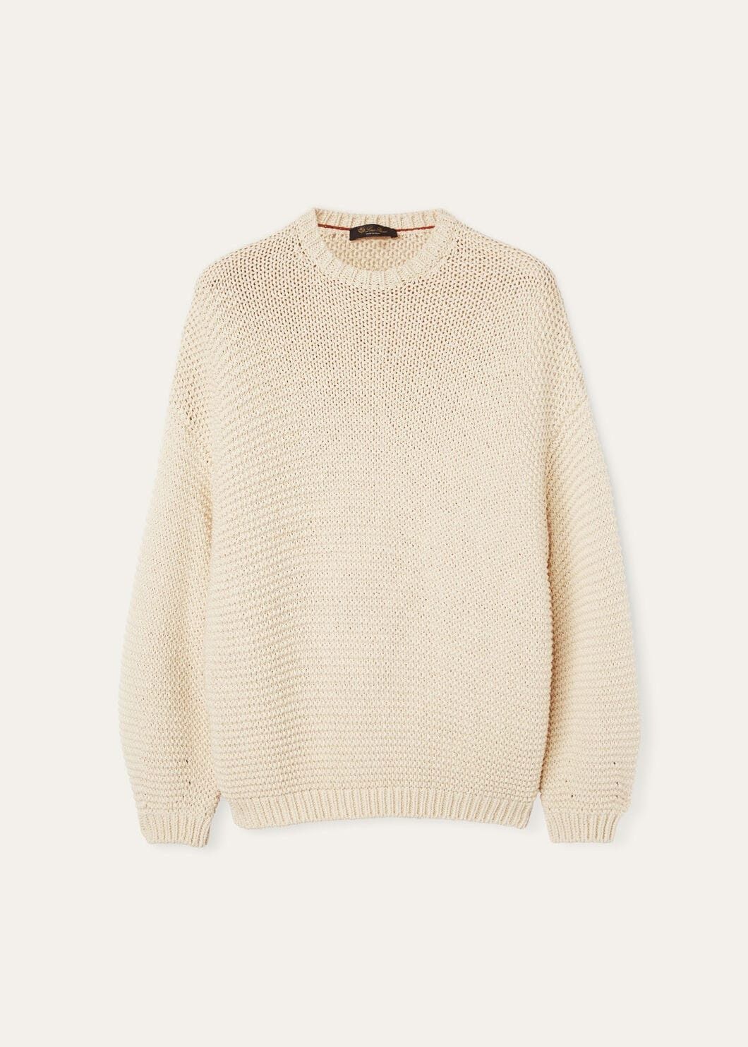 Loro Piana o1w1db10125 FAO0537 Hida Crewneck Sweater in Cream Size US M / EU 48-50 / 2 - 1 Thumbnail