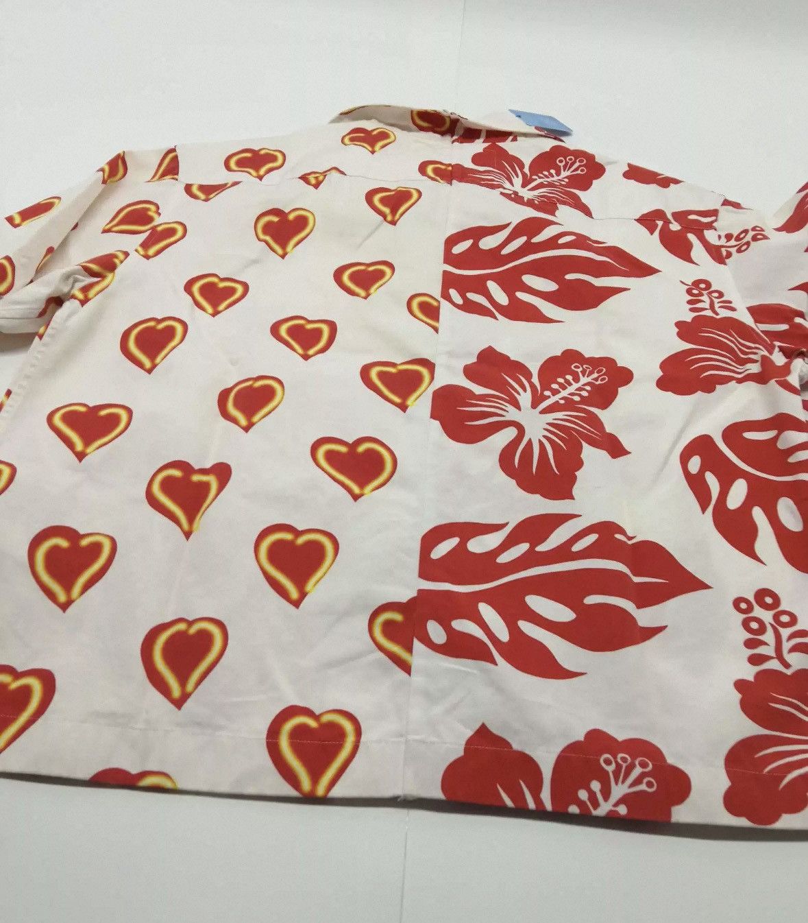 Prada Prada Red and White Patterned Short Sleeve Shirt. Size US L / EU 52-54 / 3 - 9 Thumbnail