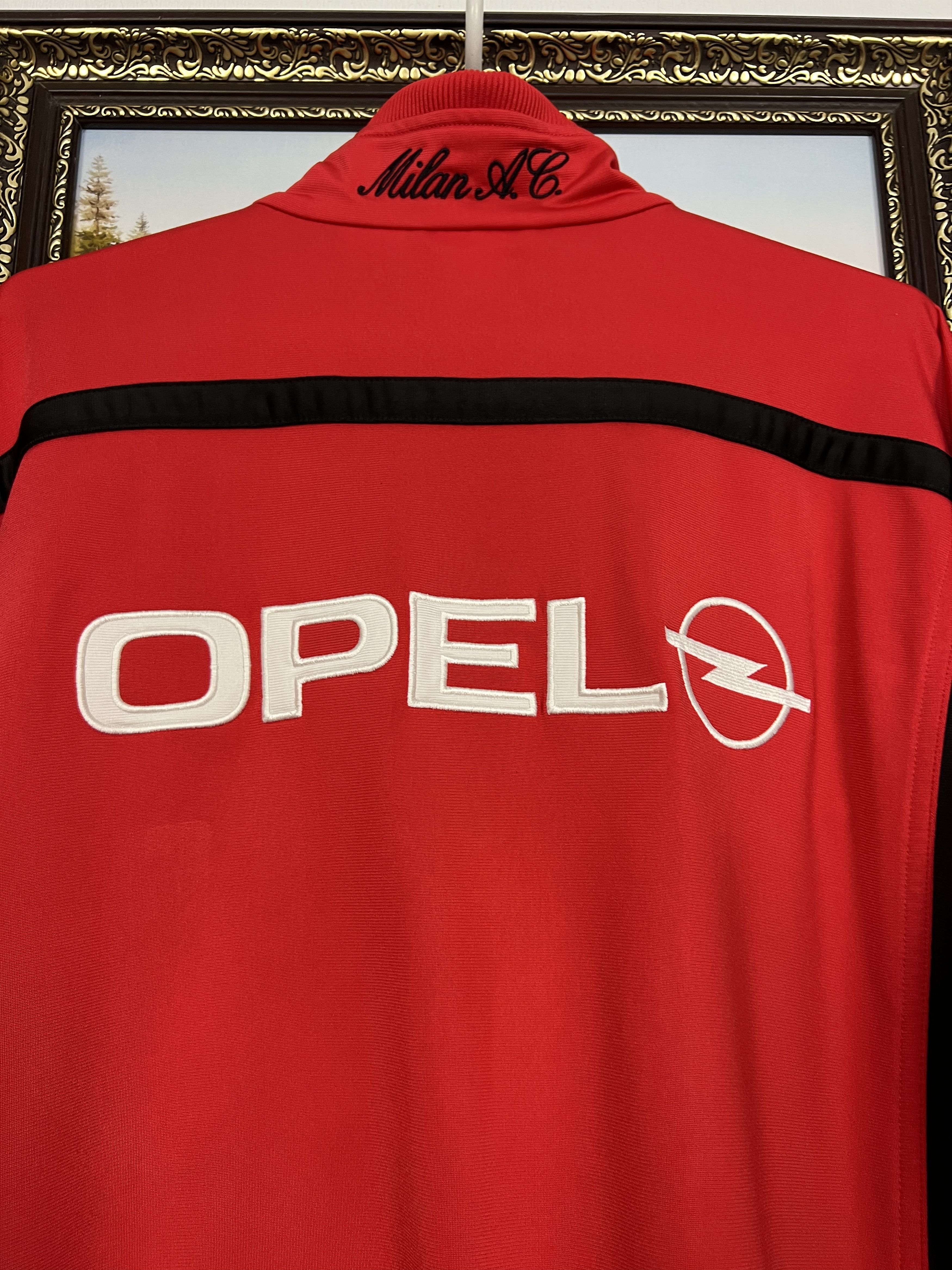 Adidas Vintage 90's Adidas AC Milan Football Red Jacket Soccer Size US M / EU 48-50 / 2 - 17 Thumbnail