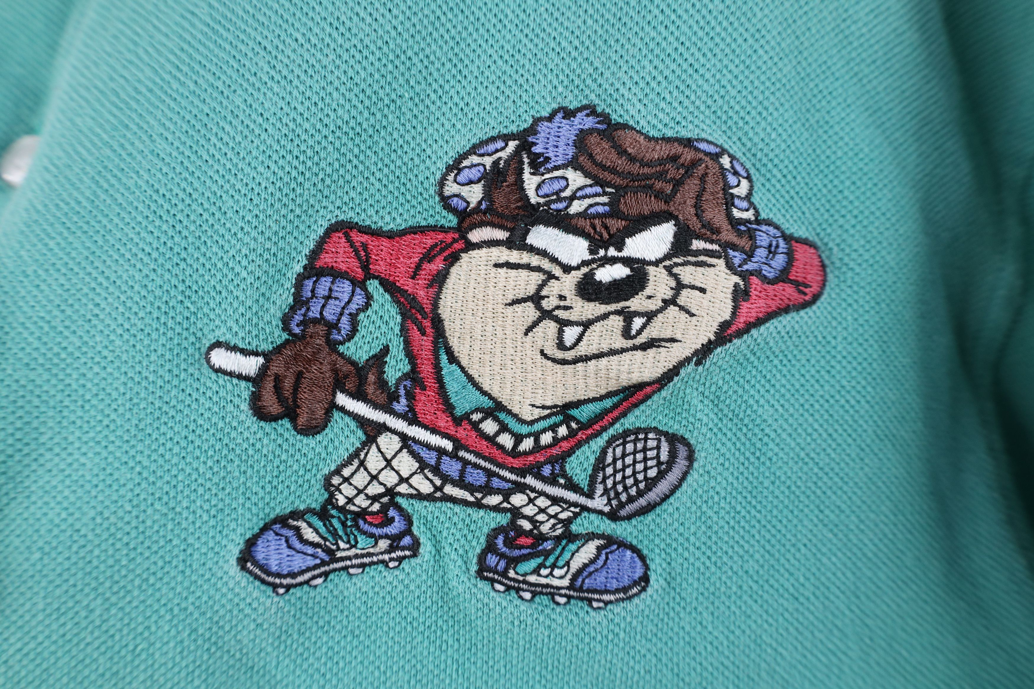 Vintage Vintage 90s Looney Tunes Taz Tazmanian Devil Golf Polo Shirt Size US M / EU 48-50 / 2 - 4 Thumbnail
