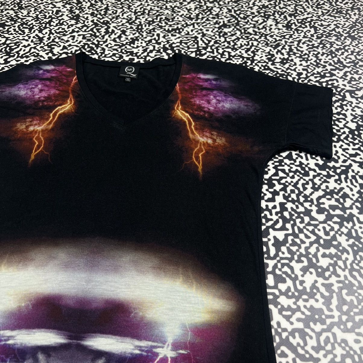 Vintage Y2K Alexander McQueen Lighting Bolt Rare Mini Dress