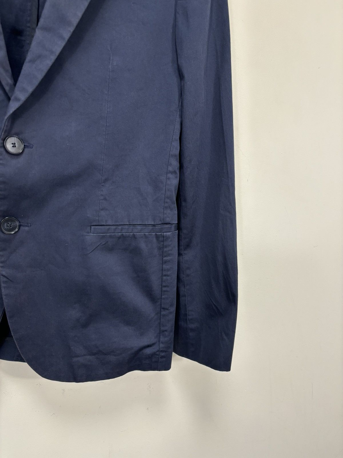 Hugo Boss Hugo Boss Men’s Navy Blue 2-Piece Pima Cotton Suit Size 38R - 8 Thumbnail