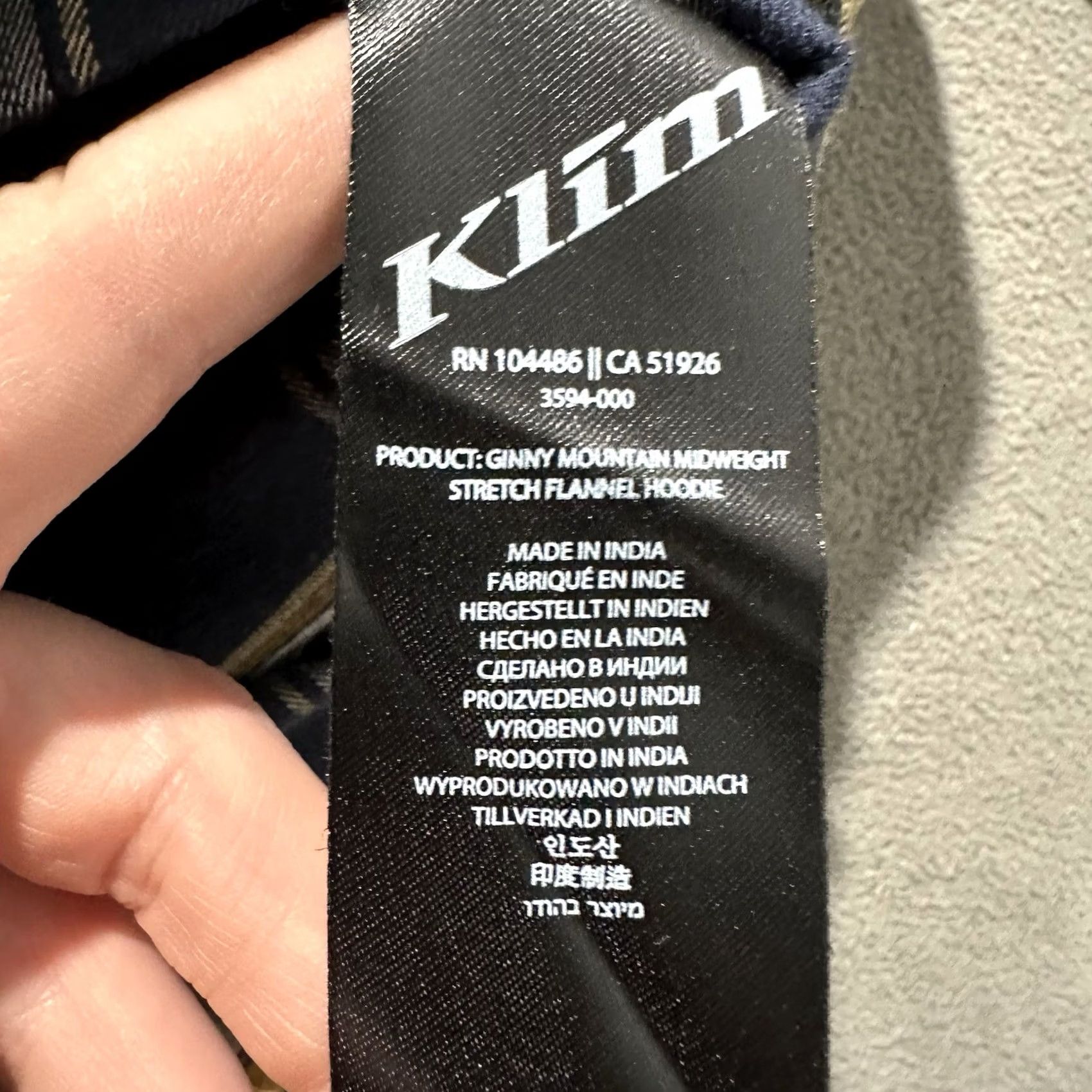 Vintage KLIM Ginny Mountain Midweight Stretch Flannel Hoodie Womens 2X Plaid Blue Tan Cardigan Casual Travel Fall Winter Spring 2X Womens Hooded Shirt Size XXL / US 16-18 / IT 52-54 - 5 Thumbnail