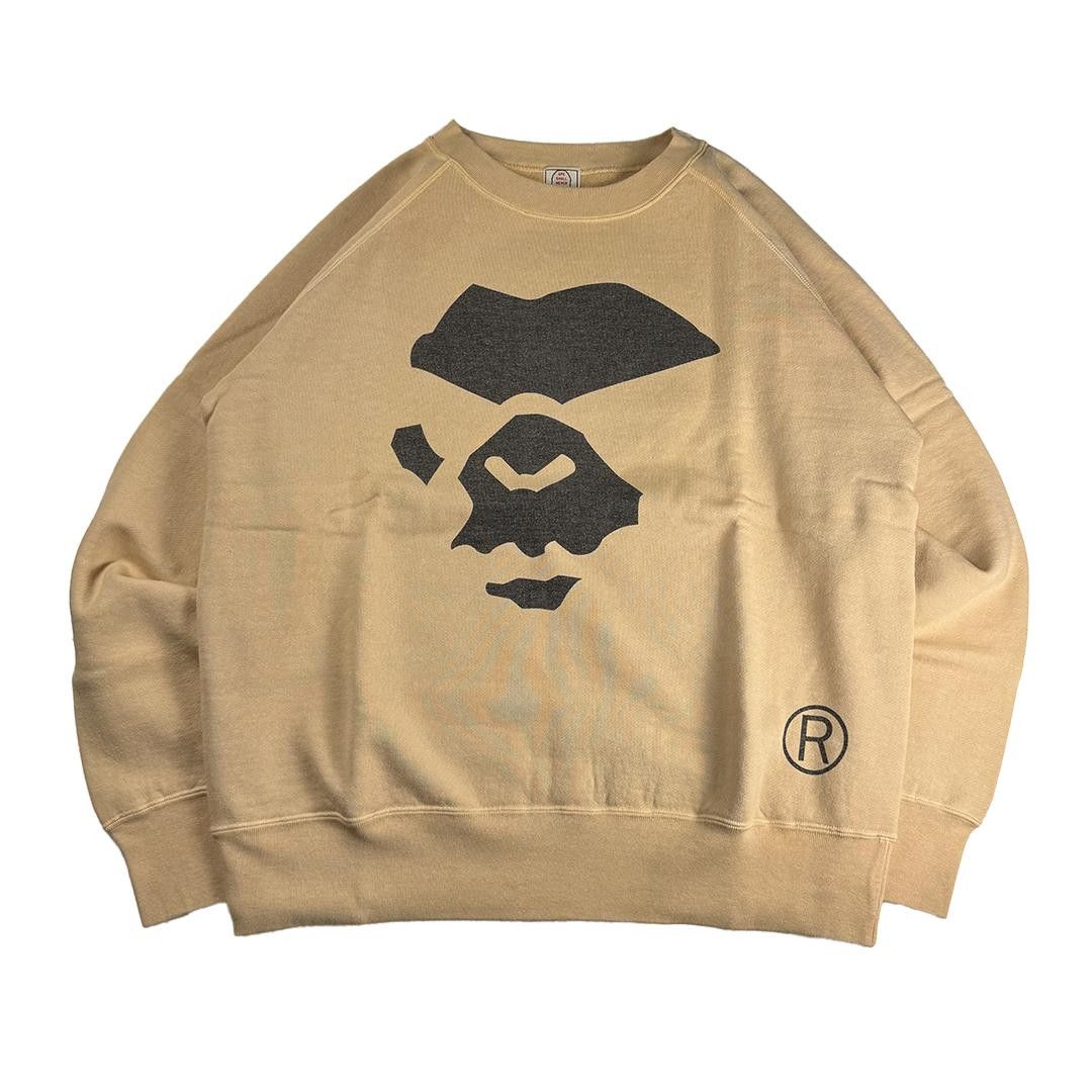 Bape BAPE Vintage Mad Face Beige Sweater Aoyama Exclusive (M) Size US M / EU 48-50 / 2 - 1 Thumbnail